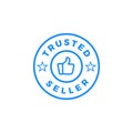 Trusted seller sign with thumbs up icon