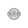 Trusted seller stamp icon vector design Royalty Free Stock Photo