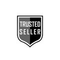 Trusted Seller Stamp Logo Design isolated on white background Royalty Free Stock Photo