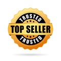 Trusted top seller gold vector icon Royalty Free Stock Photo