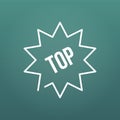 Trusted top seller starburst vector icon illustration on modern background. top 10, raiting. Royalty Free Stock Photo