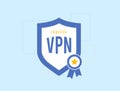 Trusted VPN Services concept. Virtual private network digital security service sign. Reviewed and trusted vpn provider