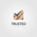 Trusted wood parquet floor vinyl logo checklist symbol label design