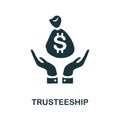 Trusteeship icon. Simple element from business management collection. Creative Trusteeship icon for web design, templates, Royalty Free Stock Photo