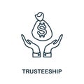 Trusteeship icon. Simple element from business management collection. Creative Trusteeship icon for web design Royalty Free Stock Photo