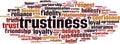 Trustiness word cloud concept Royalty Free Stock Photo