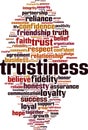 Trustiness word cloud concept Royalty Free Stock Photo