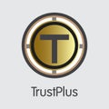 Trustplus - Cryptocurrency Element. Royalty Free Stock Photo