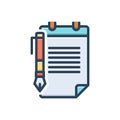 Color illustration icon for Trusts, legal and document