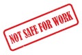 Not safe for work stamp Royalty Free Stock Photo