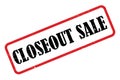 Closeout sale stamp