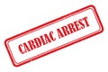 Cardiac arrest stamp on white