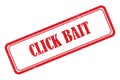 Click bait stamp on white