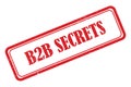 B2b secrets stamp on white