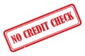 No credit check stamp on white