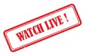 Watch live stamp on white