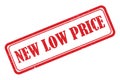 New low price stamp on white