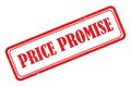 Price promise stamp on white