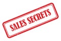 Sales secrets stamp on white
