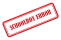 Schoolboy error stamp on white Royalty Free Stock Photo