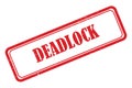 Deadlock stamp on white