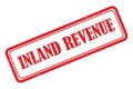 Inland revenue stamp on white