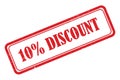 10% discount stamp on white Royalty Free Stock Photo