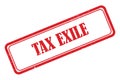 Tax exile stamp on white