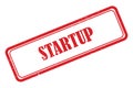 Startup stamp on white Royalty Free Stock Photo