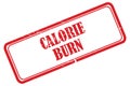 Calorie burn stamp on white