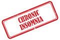 Chronic insomnia stamp on white