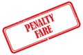 Penalty fare stamp on white Royalty Free Stock Photo