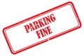 Parking fine stamp on white Royalty Free Stock Photo