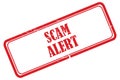 Scam alert stamp on white Royalty Free Stock Photo