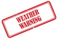 Weather warning stamp on white Royalty Free Stock Photo
