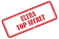 Ultra top secret stamp on white Royalty Free Stock Photo