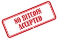 No bitcoin accepted stamp on white
