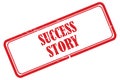 Success story stamp on white