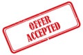 Offer accepted stamp on white Royalty Free Stock Photo