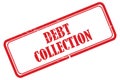 Debt collection stamp on white Royalty Free Stock Photo