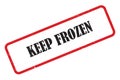 keep frozen stamp on white Royalty Free Stock Photo
