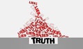 Truth buried by lies, concept illustration Royalty Free Stock Photo
