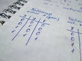 Truth and falsity table written on a notebook. side view. the work of the programmer and sisadmida Royalty Free Stock Photo