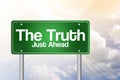 The Truth Green Road Sign Royalty Free Stock Photo