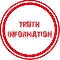 truth information stamp on white Royalty Free Stock Photo
