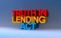 truth in lending act on blue