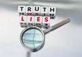 Truth and lies Royalty Free Stock Photo