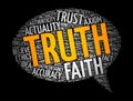 Truth message bubble word cloud collage, concept background Royalty Free Stock Photo