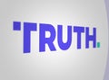 Truth social logo on a white background