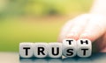 Truth instead of trust. Royalty Free Stock Photo